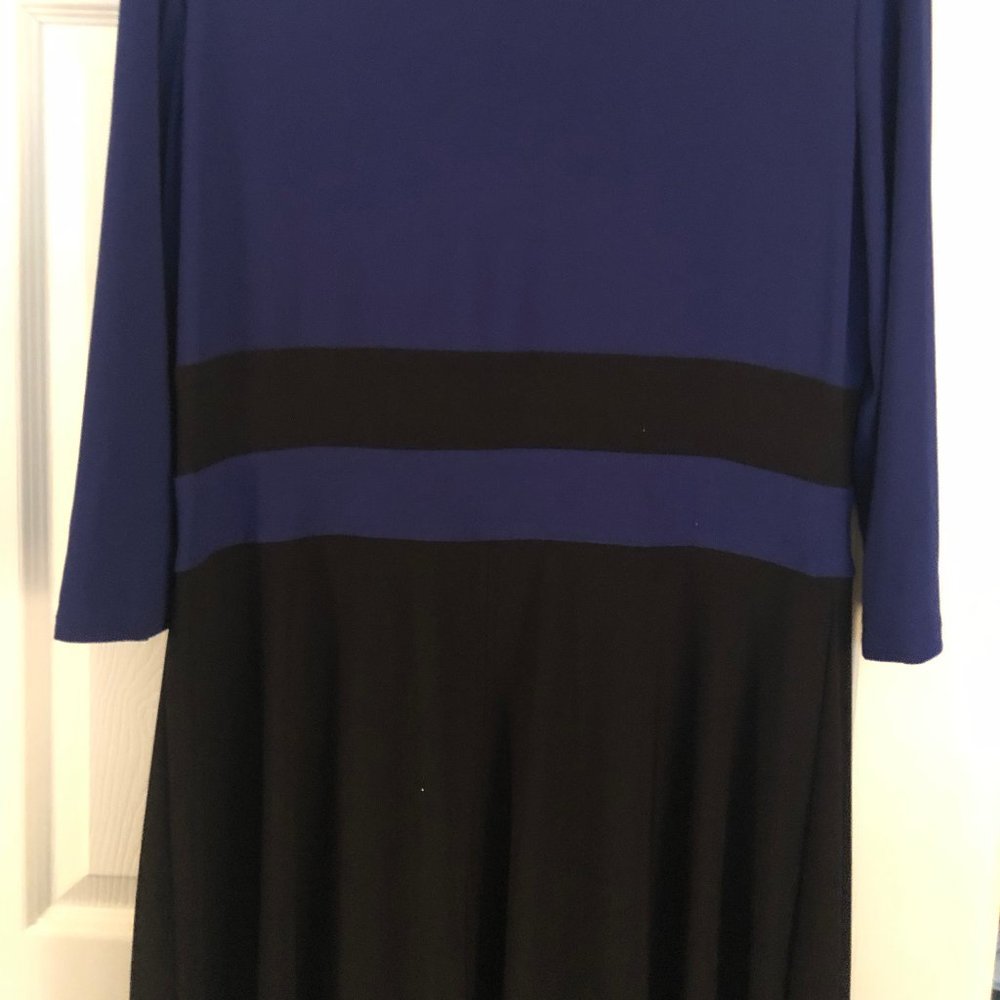 Chaps Black & Blue Dress  Size XL